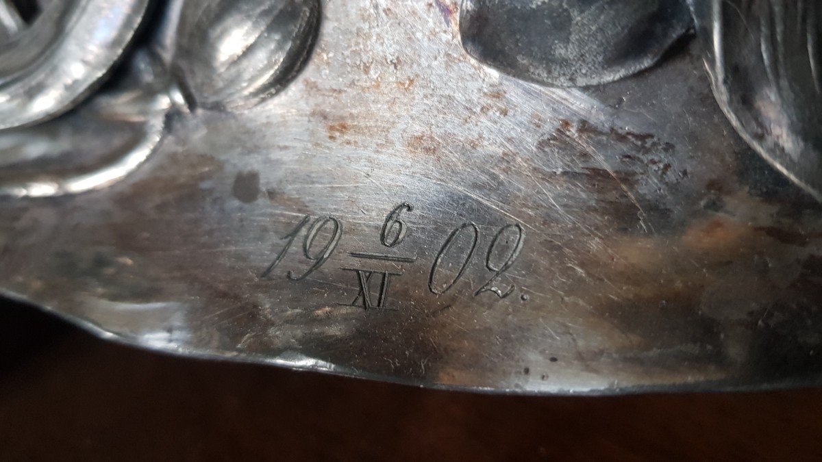  JARDINIÈRE ART NOUVEAU. L-59CM-photo-3