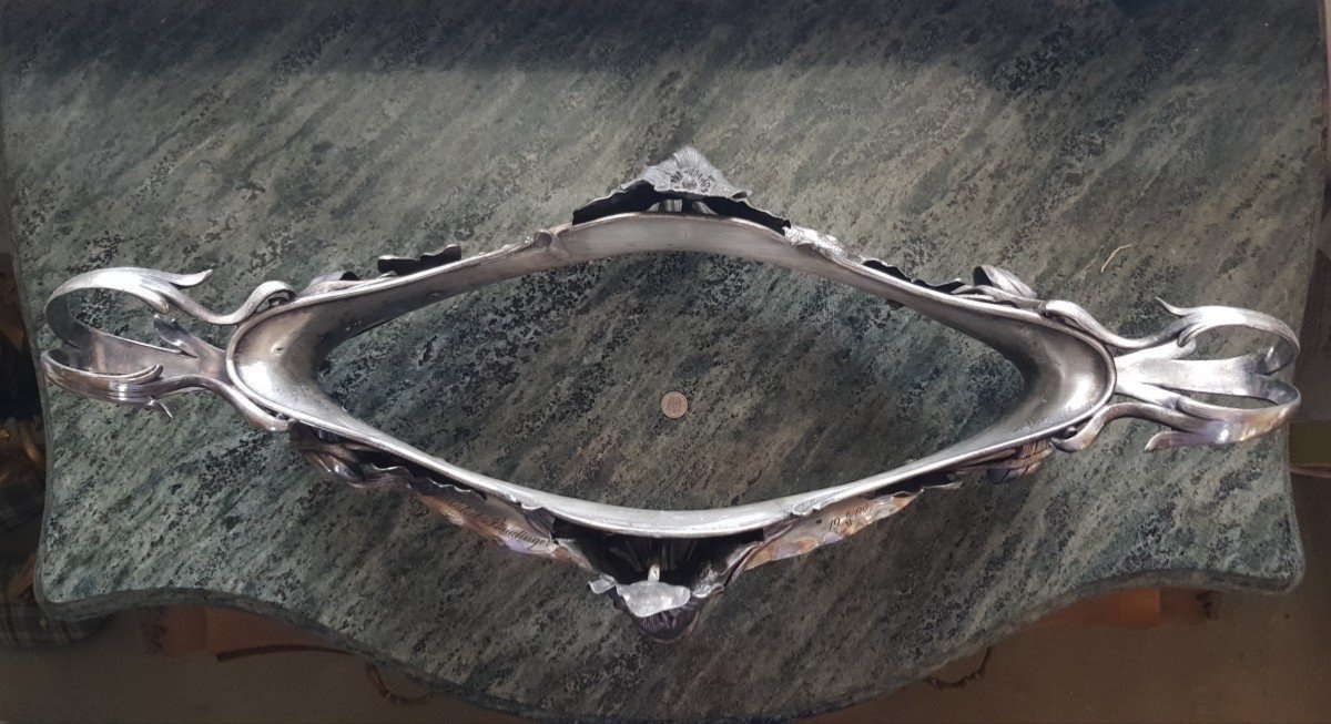  JARDINIÈRE ART NOUVEAU. L-59CM-photo-4