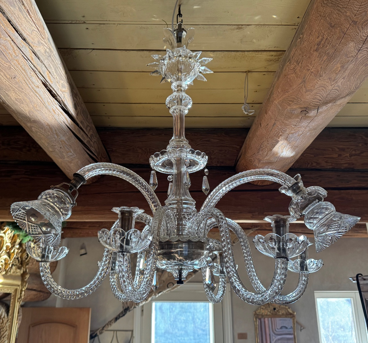 Lustre vénitien en verre poli