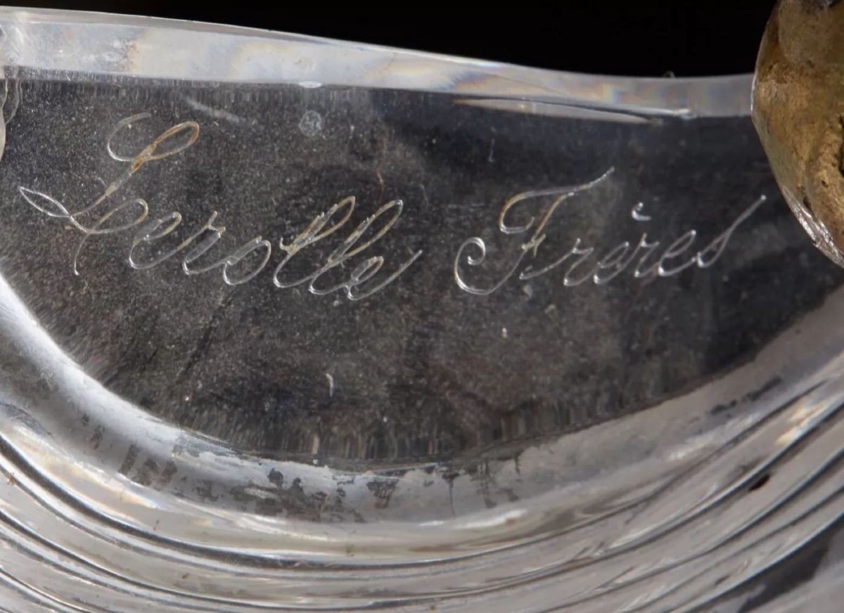 Gilded Bronze Chandelier By Lerolle Brothers, Napoleon III. France-photo-2