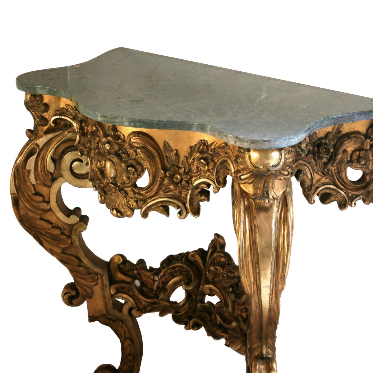 Gilded Wooden Console Table -photo-2