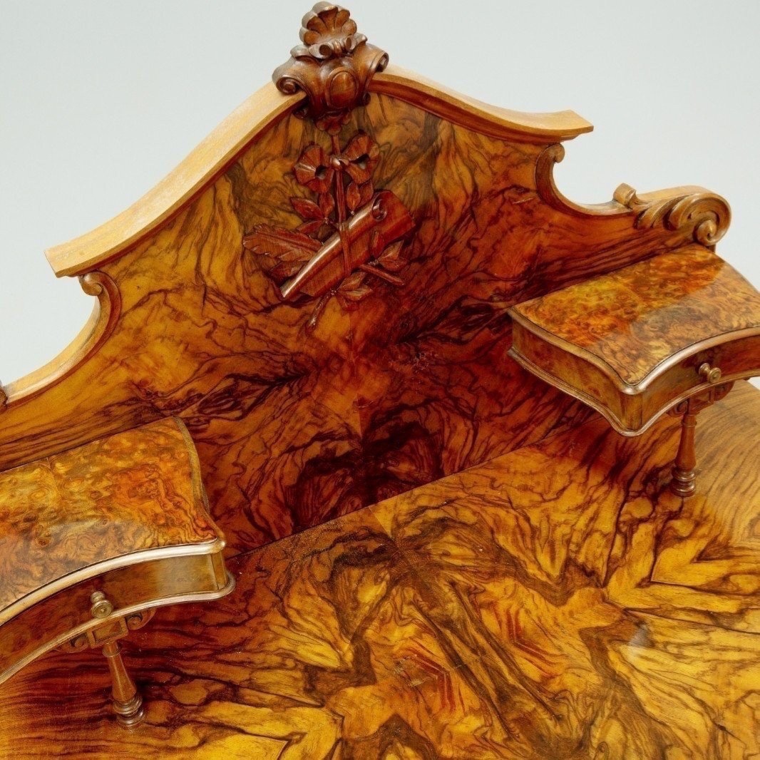Walnut Root Writing Desk.-photo-3