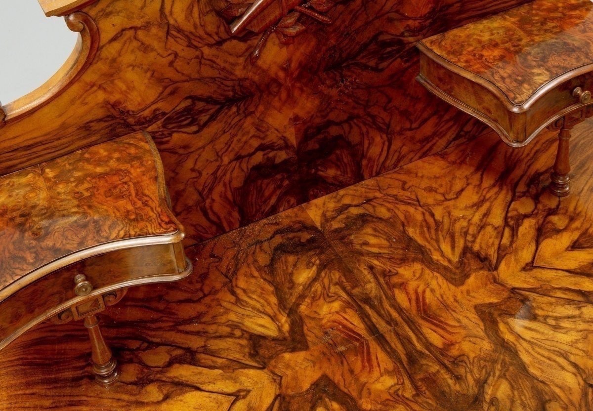 Walnut Root Writing Desk.-photo-4