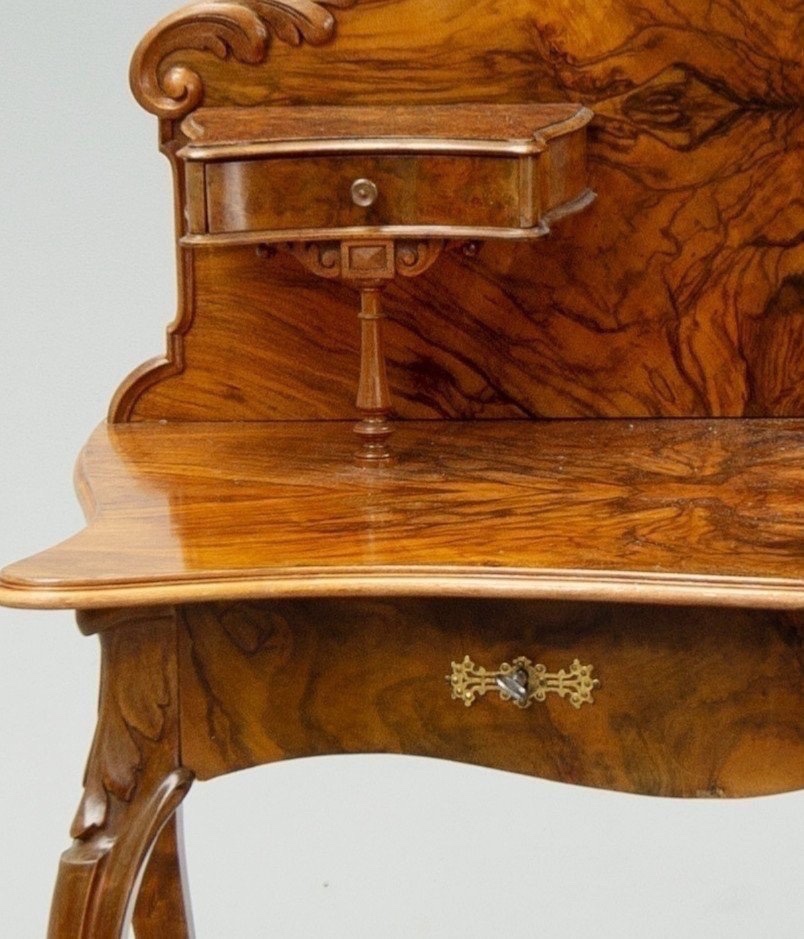 Walnut Root Writing Desk.-photo-1