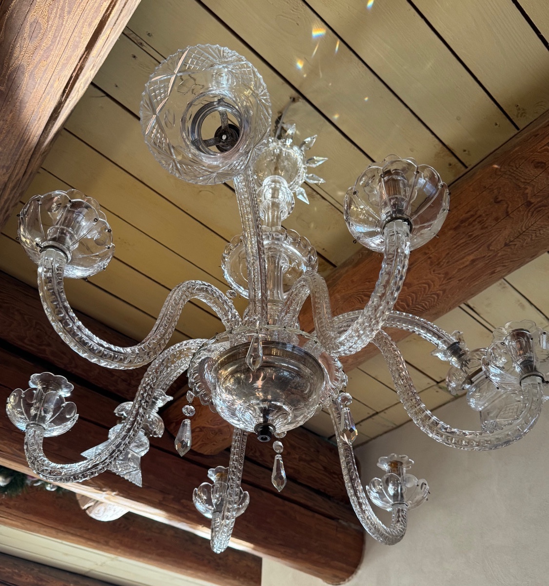 Venetian Chandelier In Polished Glass-photo-3