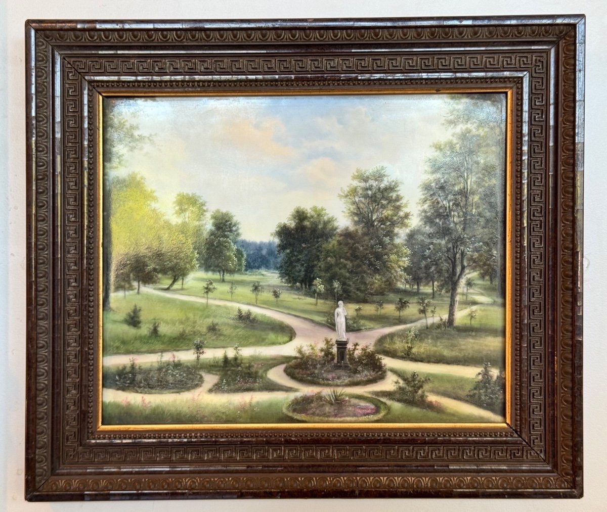 PEINTURE SUR PORCELAINE XIXÈME SIÈCLE. 45CMX39CM