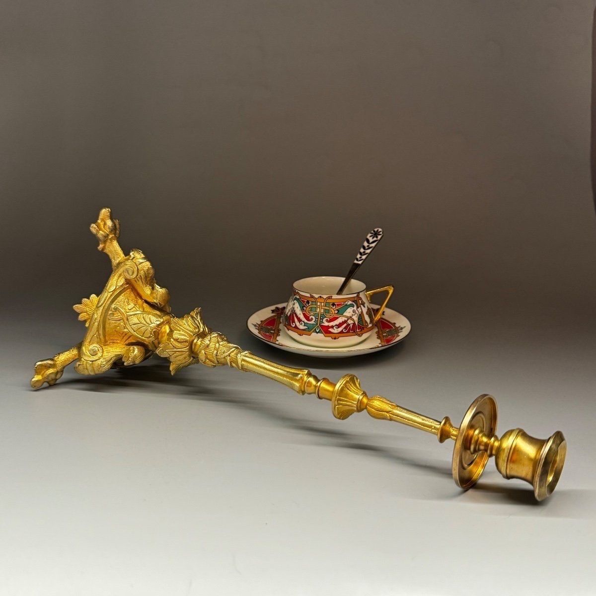 Russian Candlestick From The Mid-19th Century. H- 35cm-photo-3