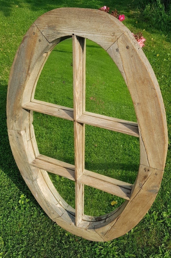 MIROIR 117X76CM. CADRE OVALE. -photo-2