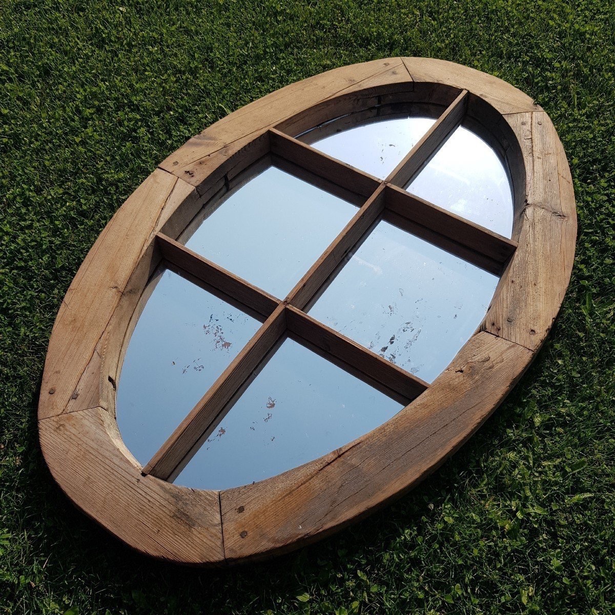 MIROIR 117X76CM. CADRE OVALE. -photo-4