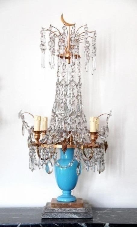 LUSTRE DE TABLE, RUSSIE XIXE. H-91CM-photo-3