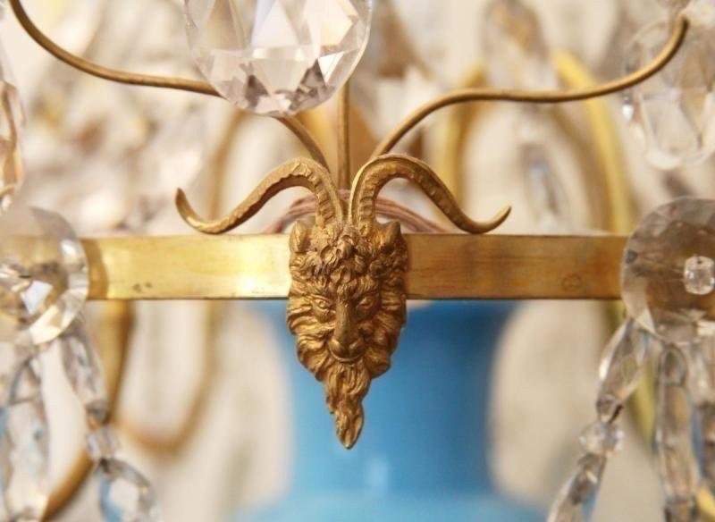 LUSTRE DE TABLE, RUSSIE XIXE. H-91CM