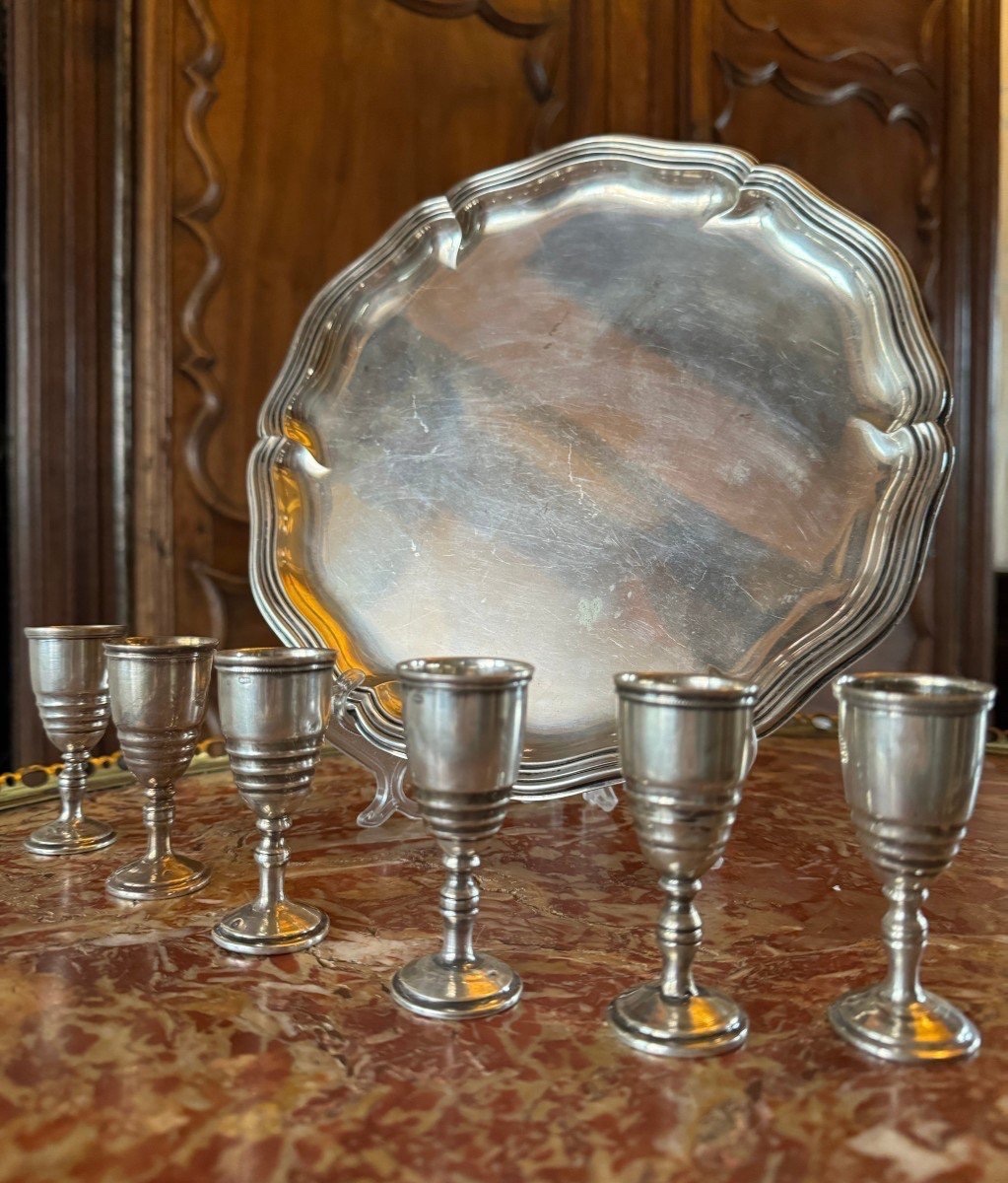 SERVICE EN ARGENT POUR VODKA