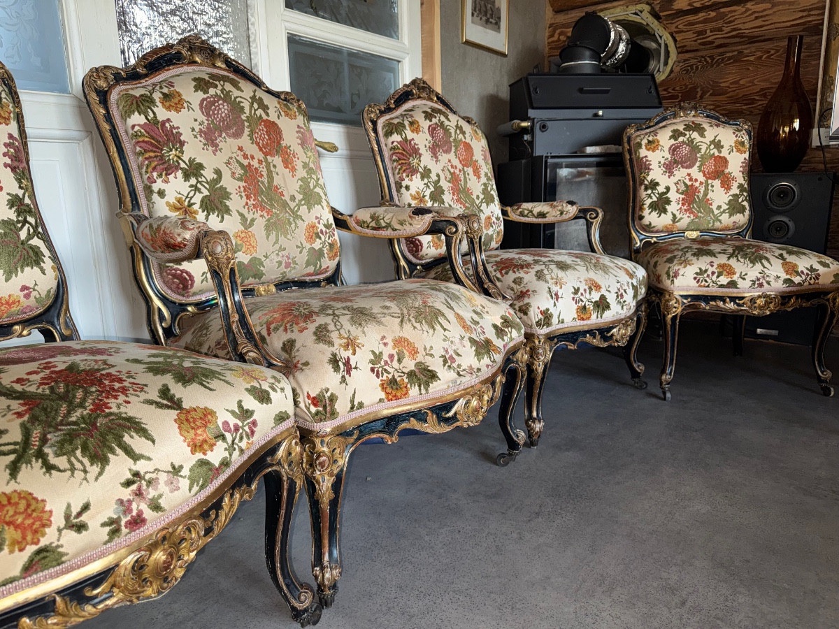ENSEMBLE DE 2 FAUTEUILS ET 4 CHAISES-photo-4