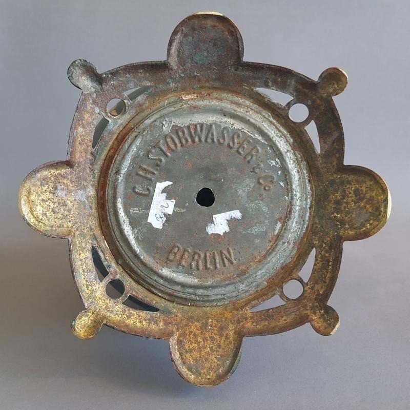 C. H. STOBWASSER & CO. LAMPE DE TABLE EN PORCELAINE NOIRE-photo-3