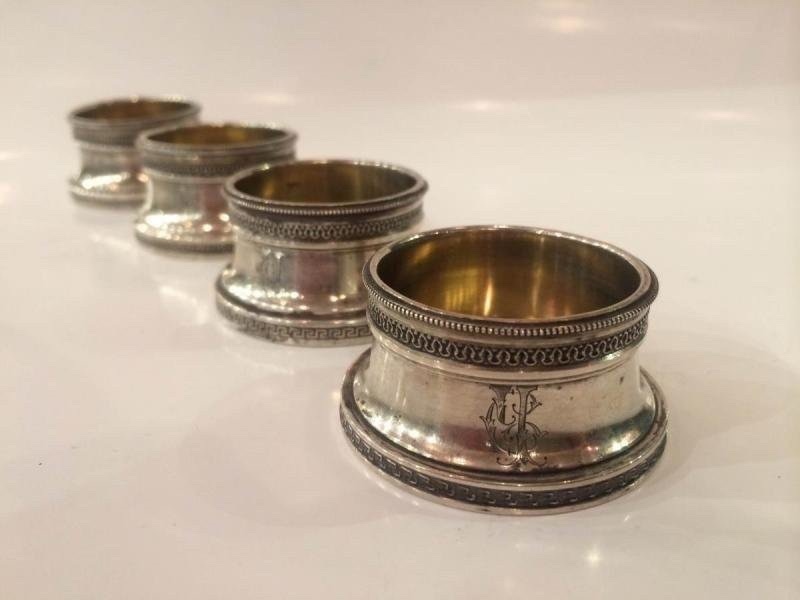 Orest Kurlyukov 1908 Moscow. Silver Napkin Holder-photo-3