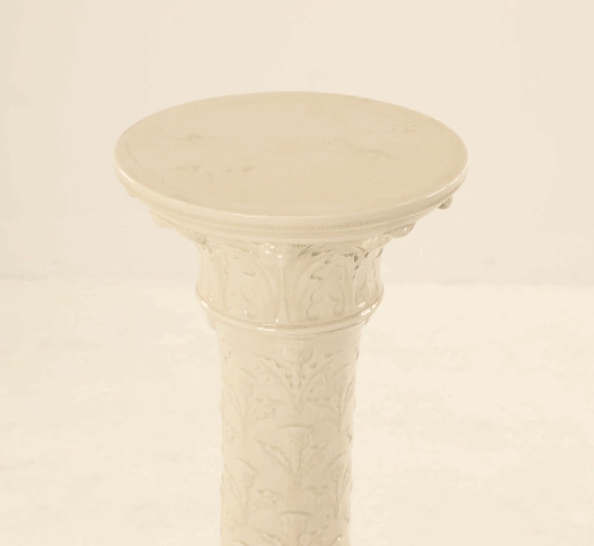 Art Nouveau Pedestal. Ceramic. H-87cm-photo-4