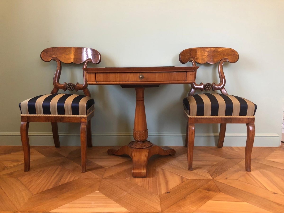 Furniture Set After Restoration Biedermeier Period, 1830-photo-2