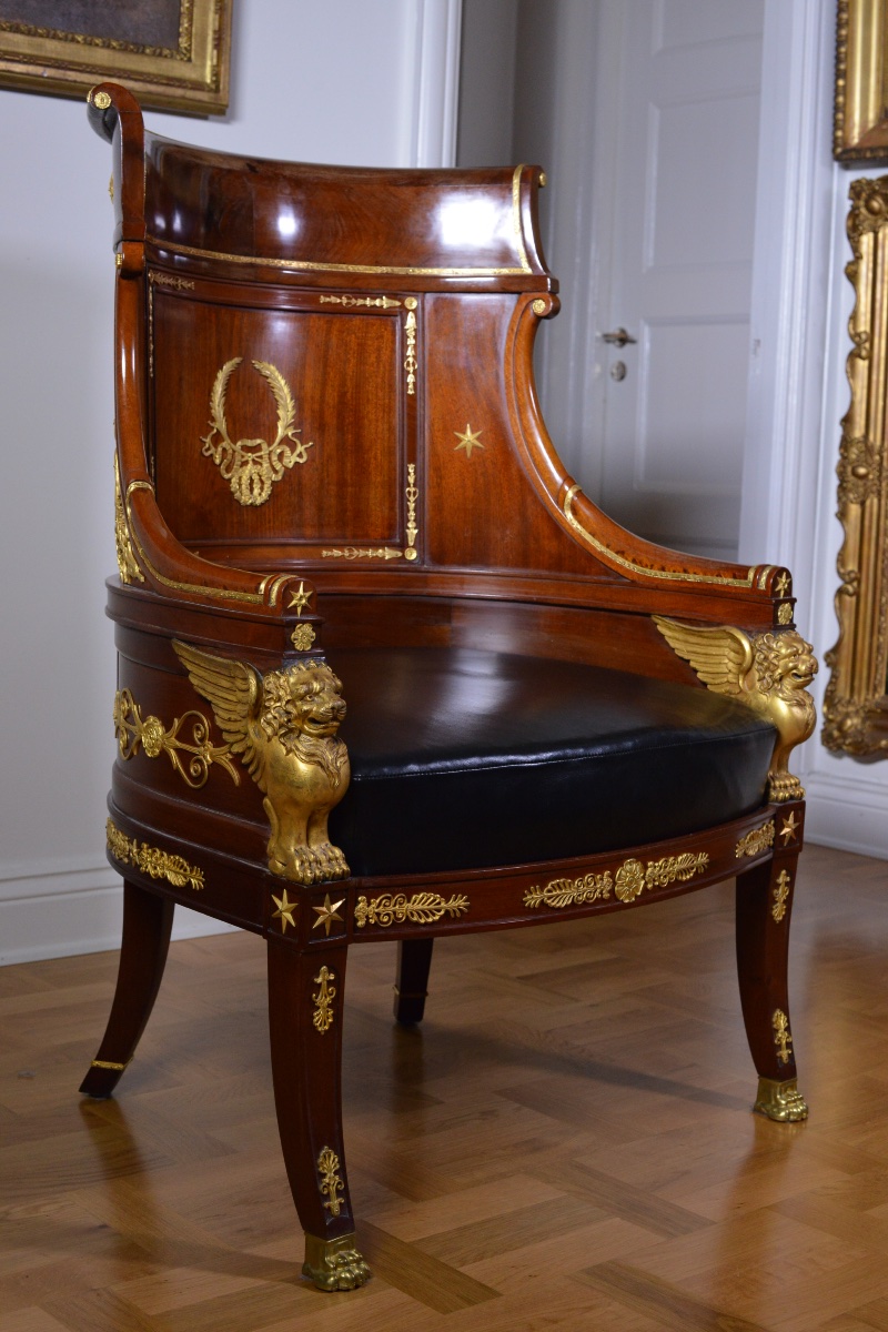 Empire-style Ceremonial Bergère Armchair