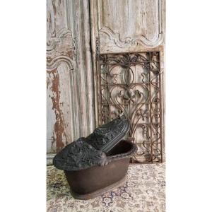 Cast Iron Container For Coal. 19th Century L-60cm