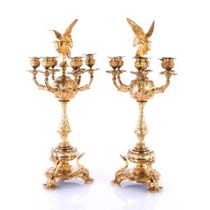 A Pair Of Candelabra. Russia 1870