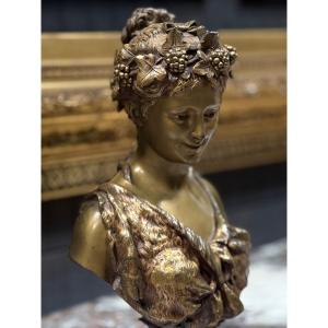 Bronze Bust Of A Young Girl