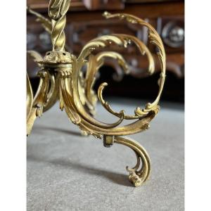 Floor Lamp With Mythological Figures, 19th Century, H-109cm