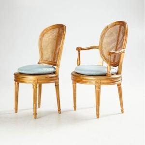 ENSEMBLE DE 4 CHAISES POUR TERRASSE. 1930