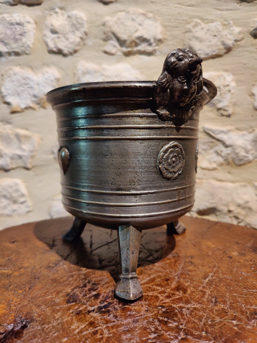 17th Century Bronze Cauldron, East Of France-photo-2