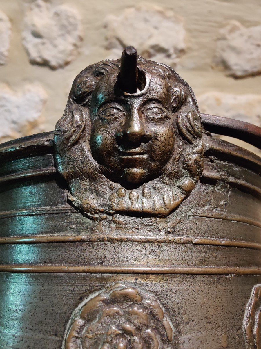 17th Century Bronze Cauldron, East Of France-photo-3