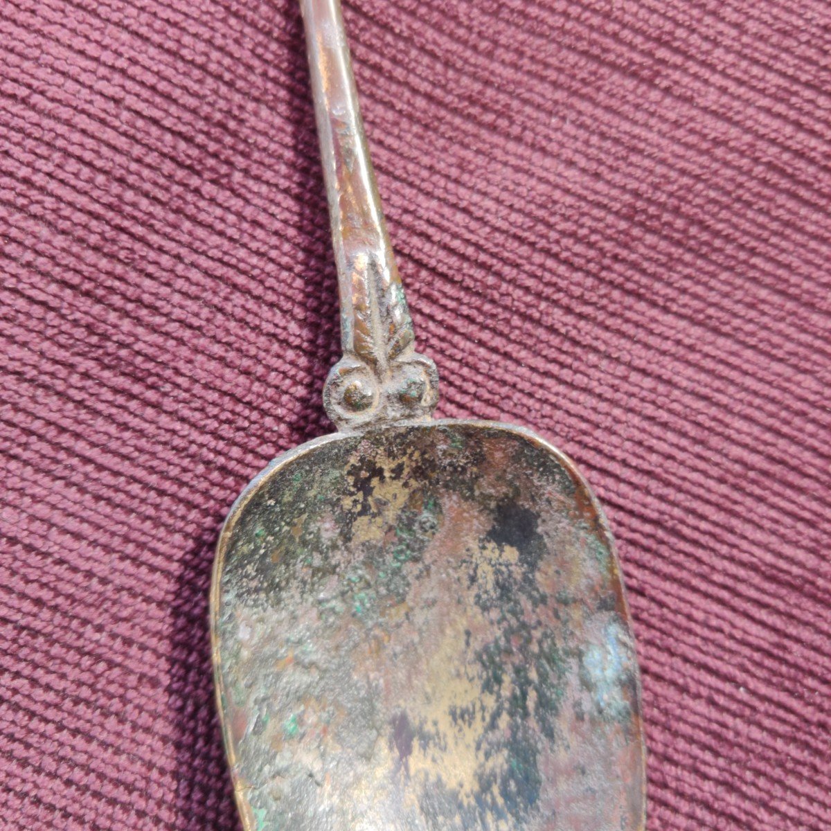 2 Bronze Spoons Mid 17th Century-photo-2