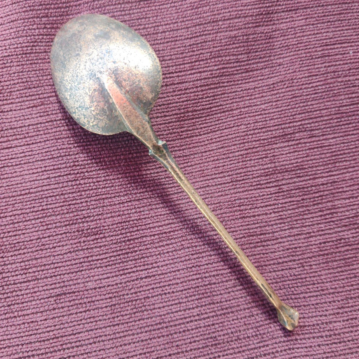 2 Bronze Spoons Mid 17th Century-photo-4