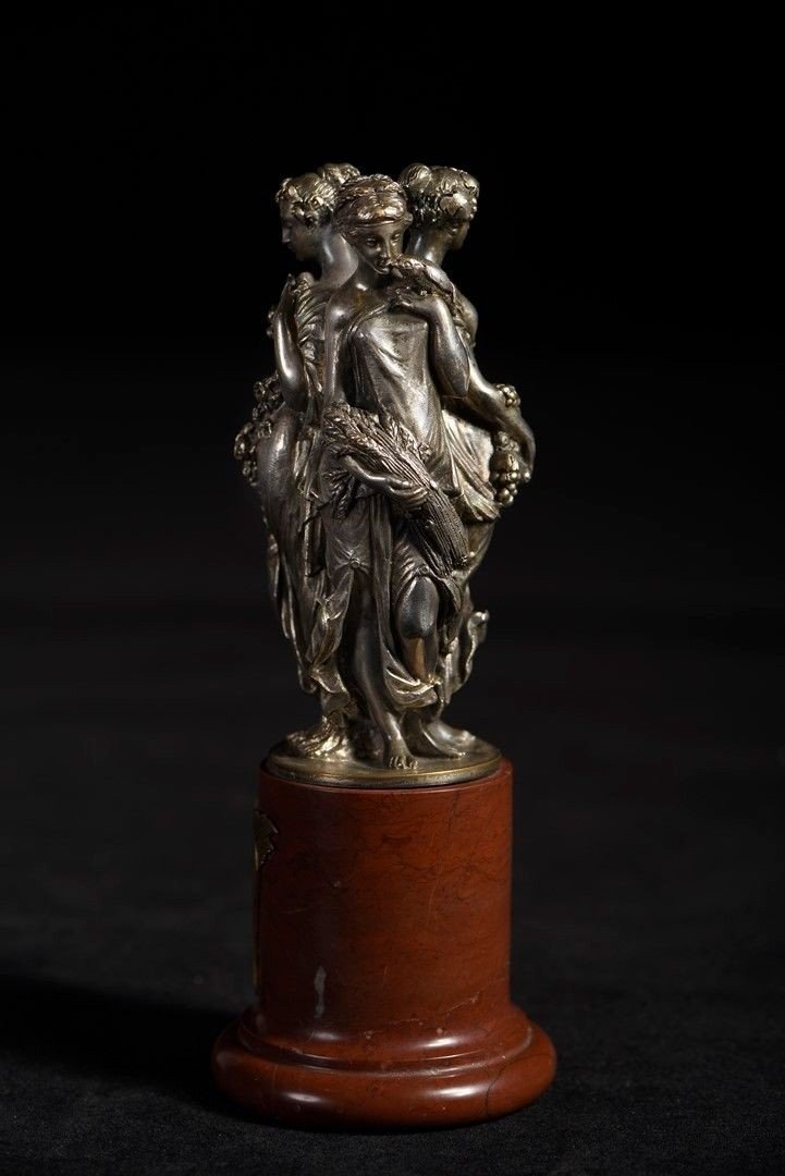 Rare Trophée horticole En Bronze Argenté Par François-désiré Froment-meurice.-photo-2