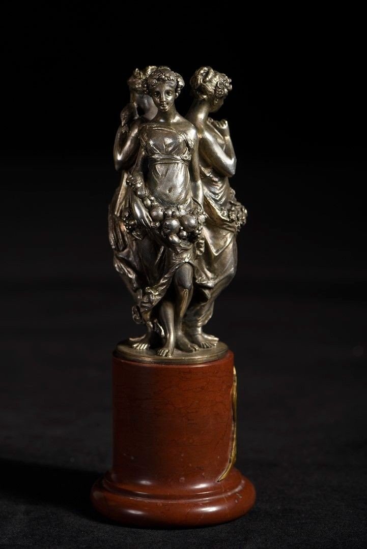 Rare Trophée horticole En Bronze Argenté Par François-désiré Froment-meurice.-photo-3