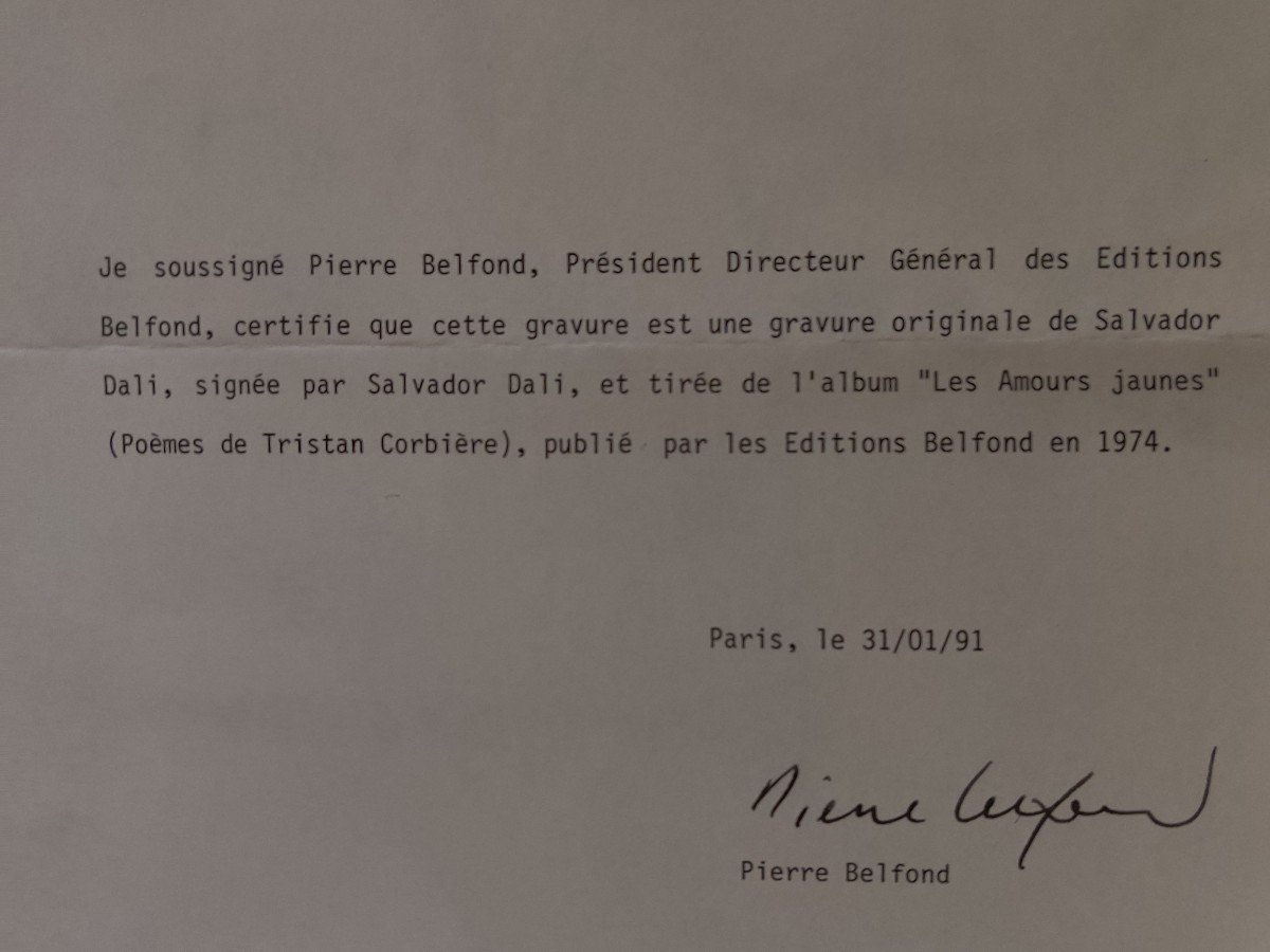 Salvador Dali  "gravure Originale"-photo-1