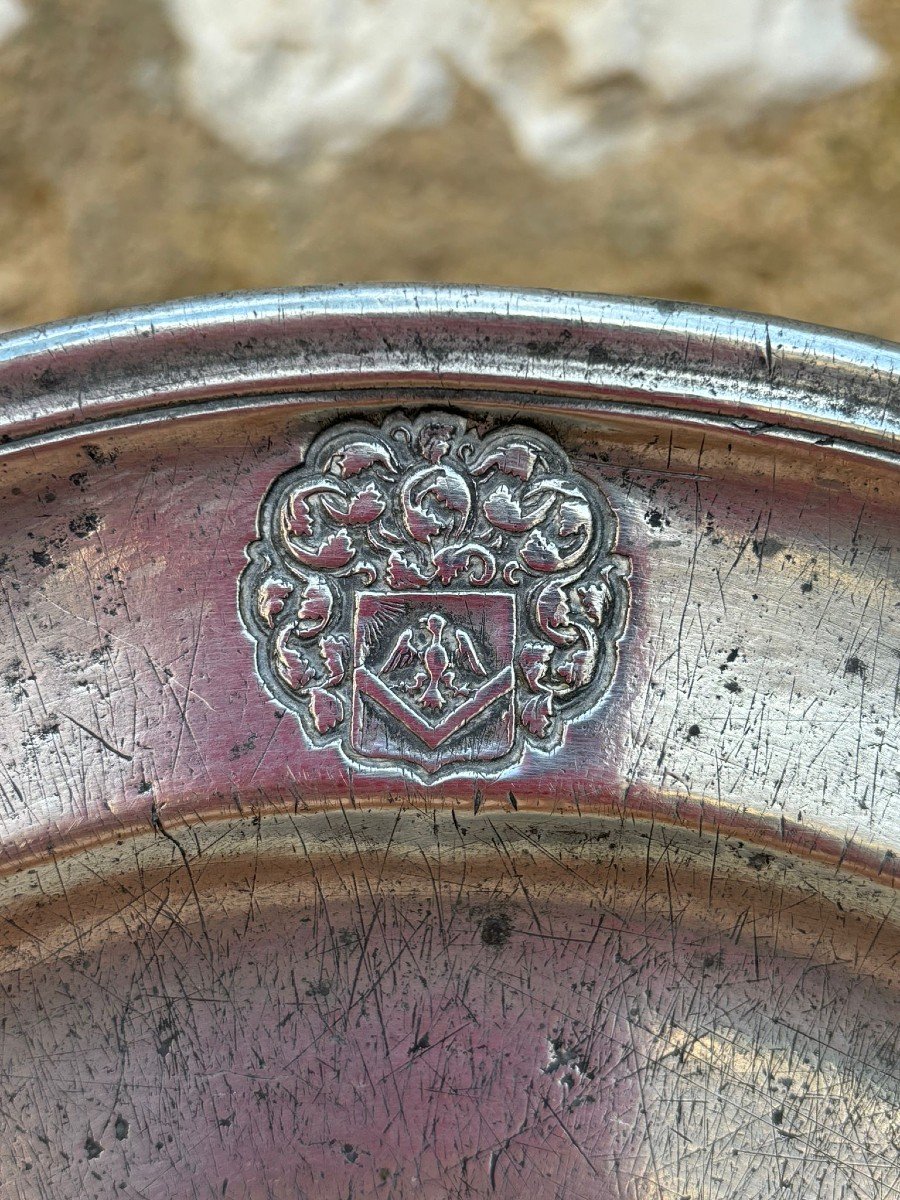 Small Pewter Dish, Early 18th Century-photo-3