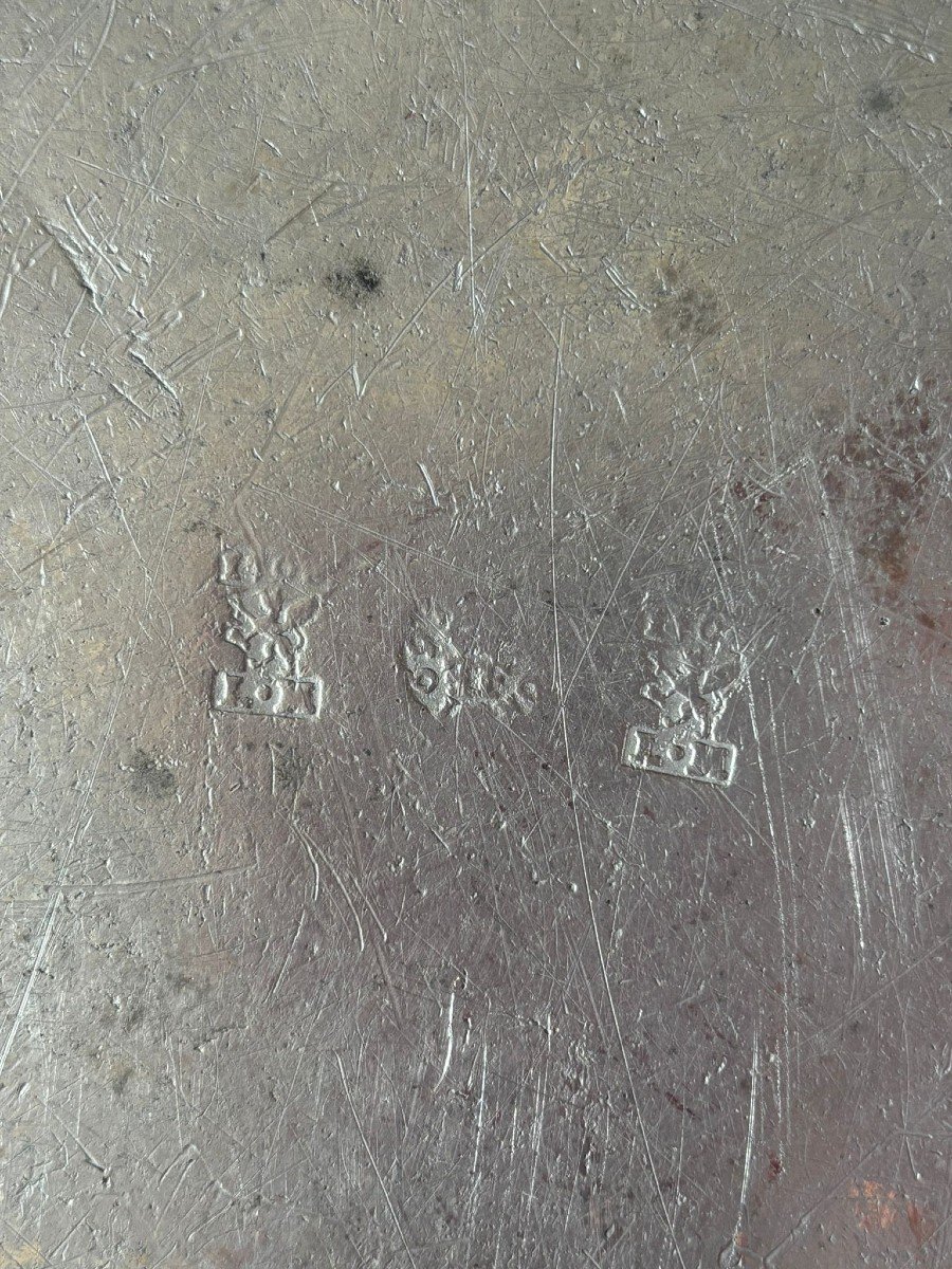 Small Pewter Dish, Early 18th Century-photo-1
