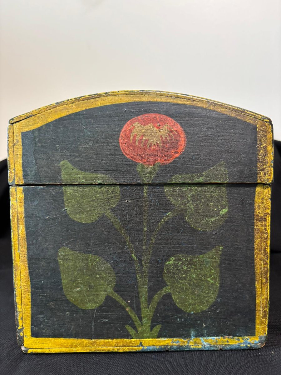 Coffret Normand peint milieu 19e siècle-photo-3