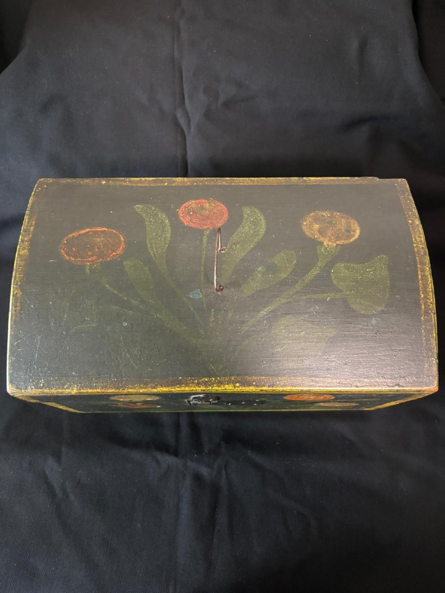 Coffret Normand peint milieu 19e siècle-photo-4