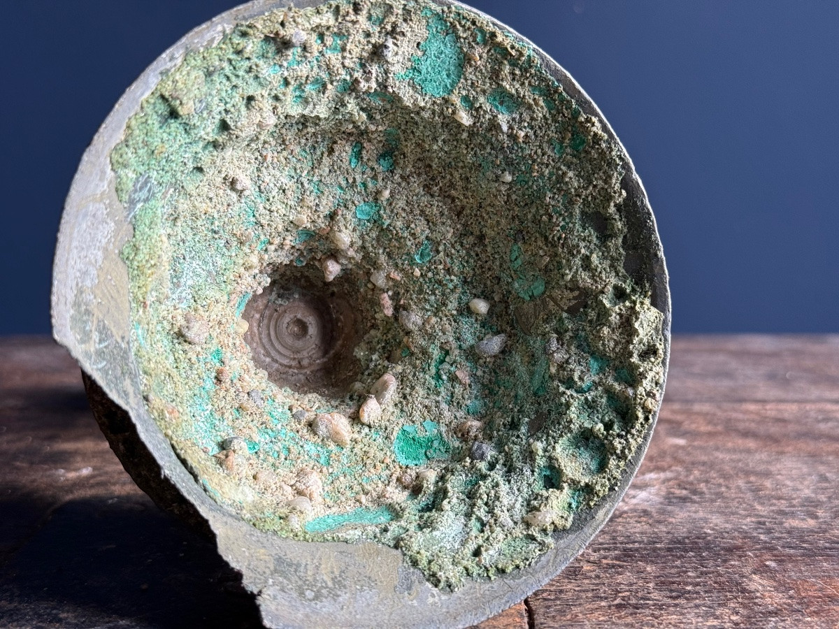 Museum - Rare Gothic Candlestick, Flanders Circa 1500 - Superb Patina-photo-5