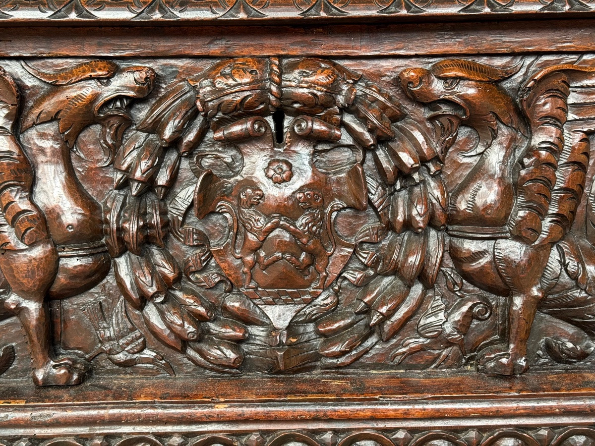 Renaissance-era Walnut Cassone, Florence, 16th Century-photo-2