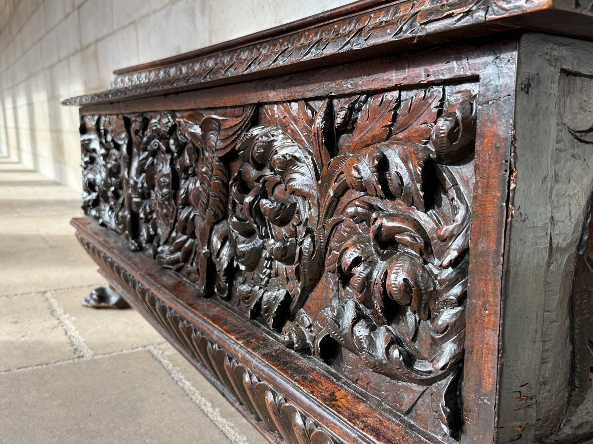 Renaissance-era Walnut Cassone, Florence, 16th Century-photo-2