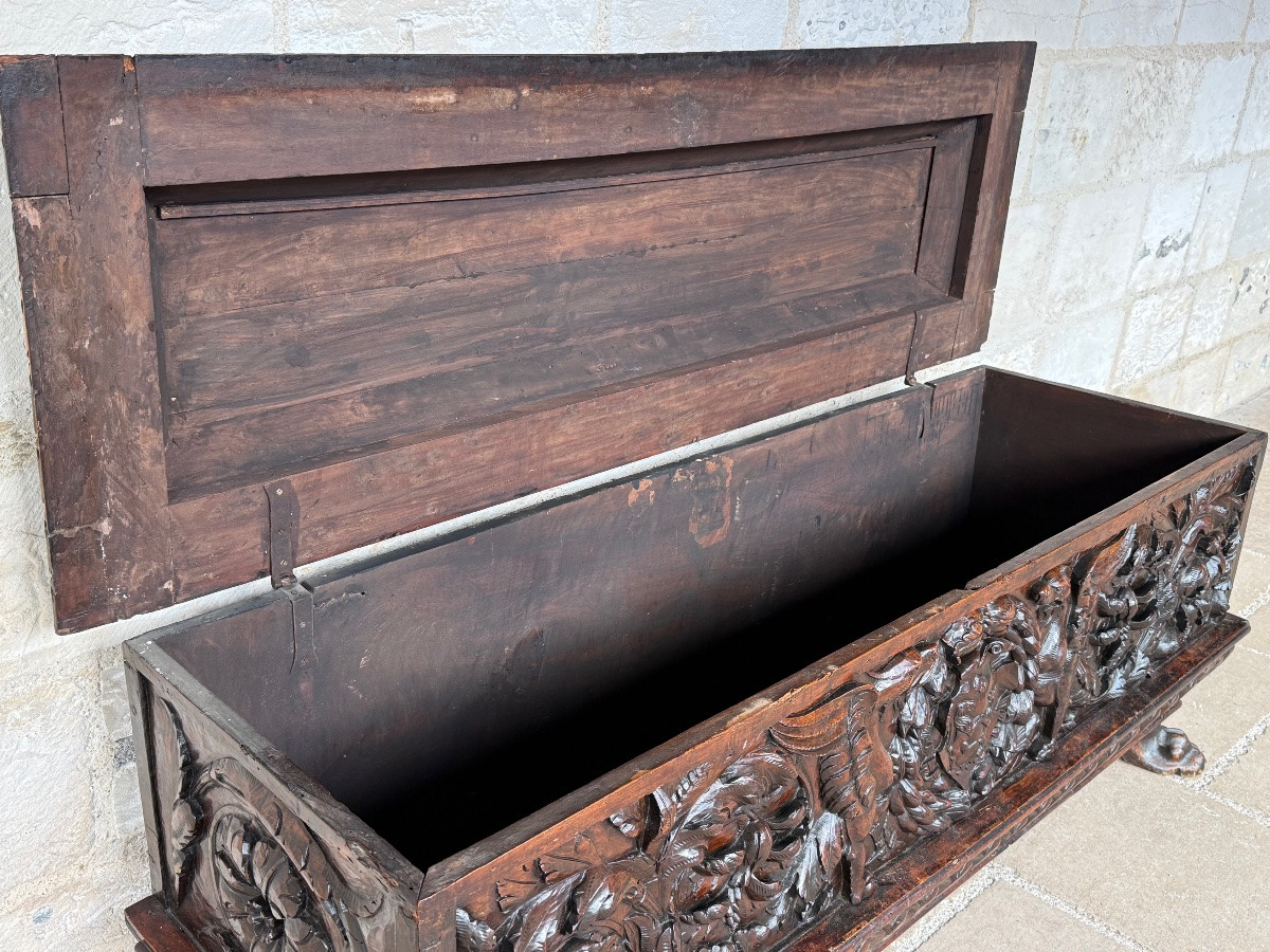 Renaissance-era Walnut Cassone, Florence, 16th Century-photo-3