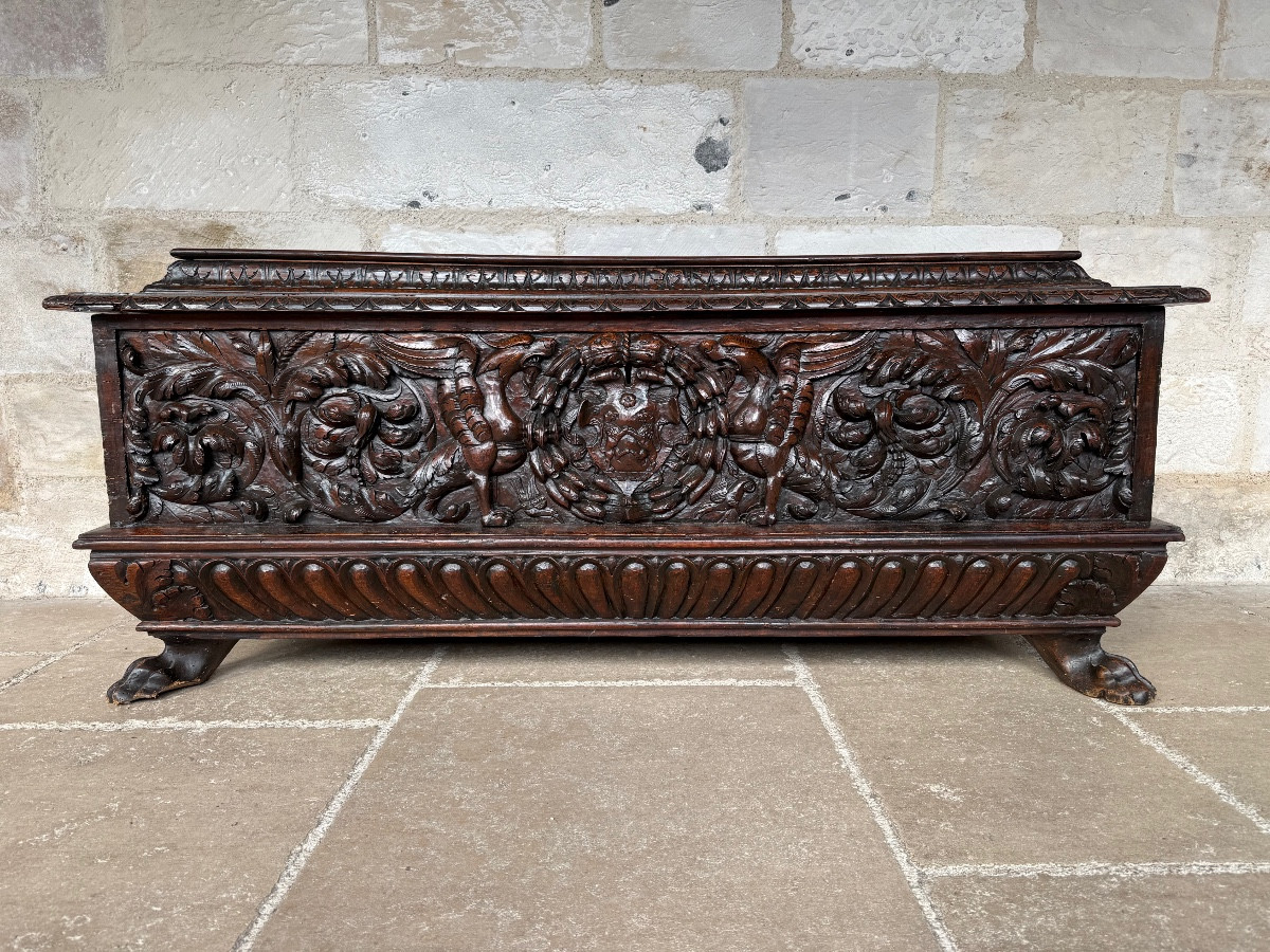 Renaissance-era Walnut Cassone, Florence, 16th Century