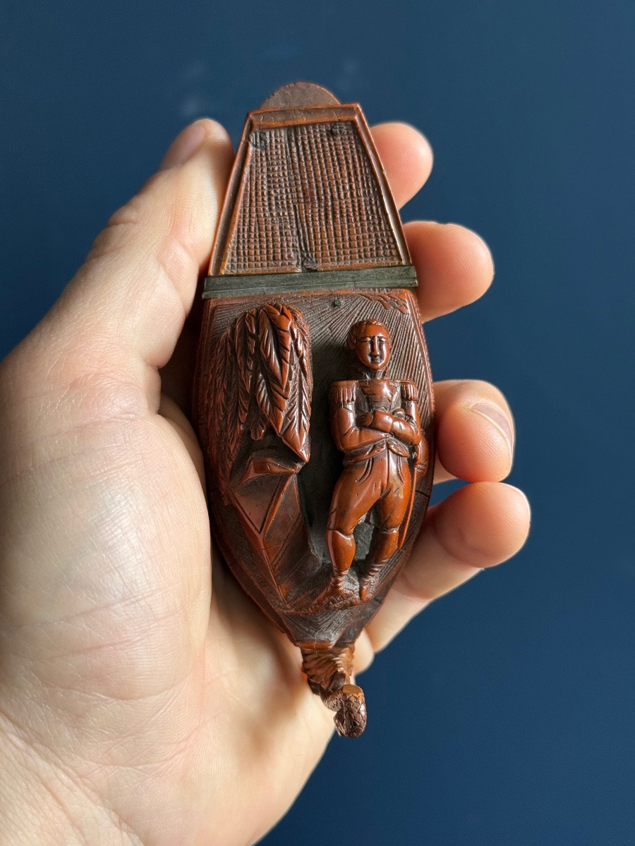 Empire - Napoleon - Tabatiere Shuttle In Corozo, France Circa 1820-photo-3