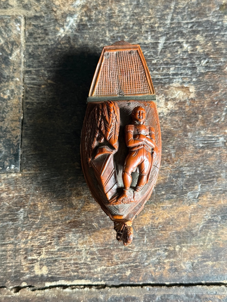 Empire - Napoleon - Tabatiere Shuttle In Corozo, France Circa 1820-photo-3