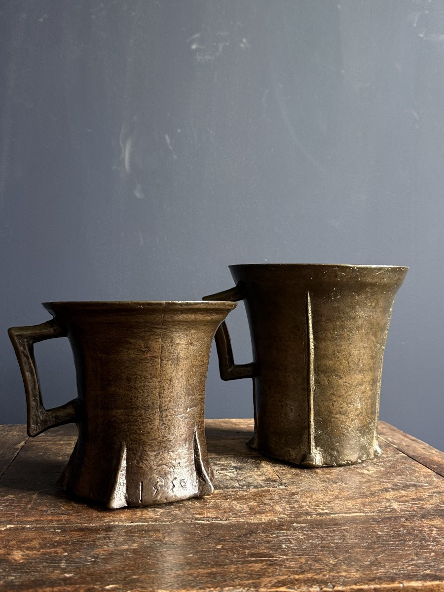 GOTHIQUE - Grand mortier en bronze d'époque gothique, Allemagne, XVe siècle-photo-5