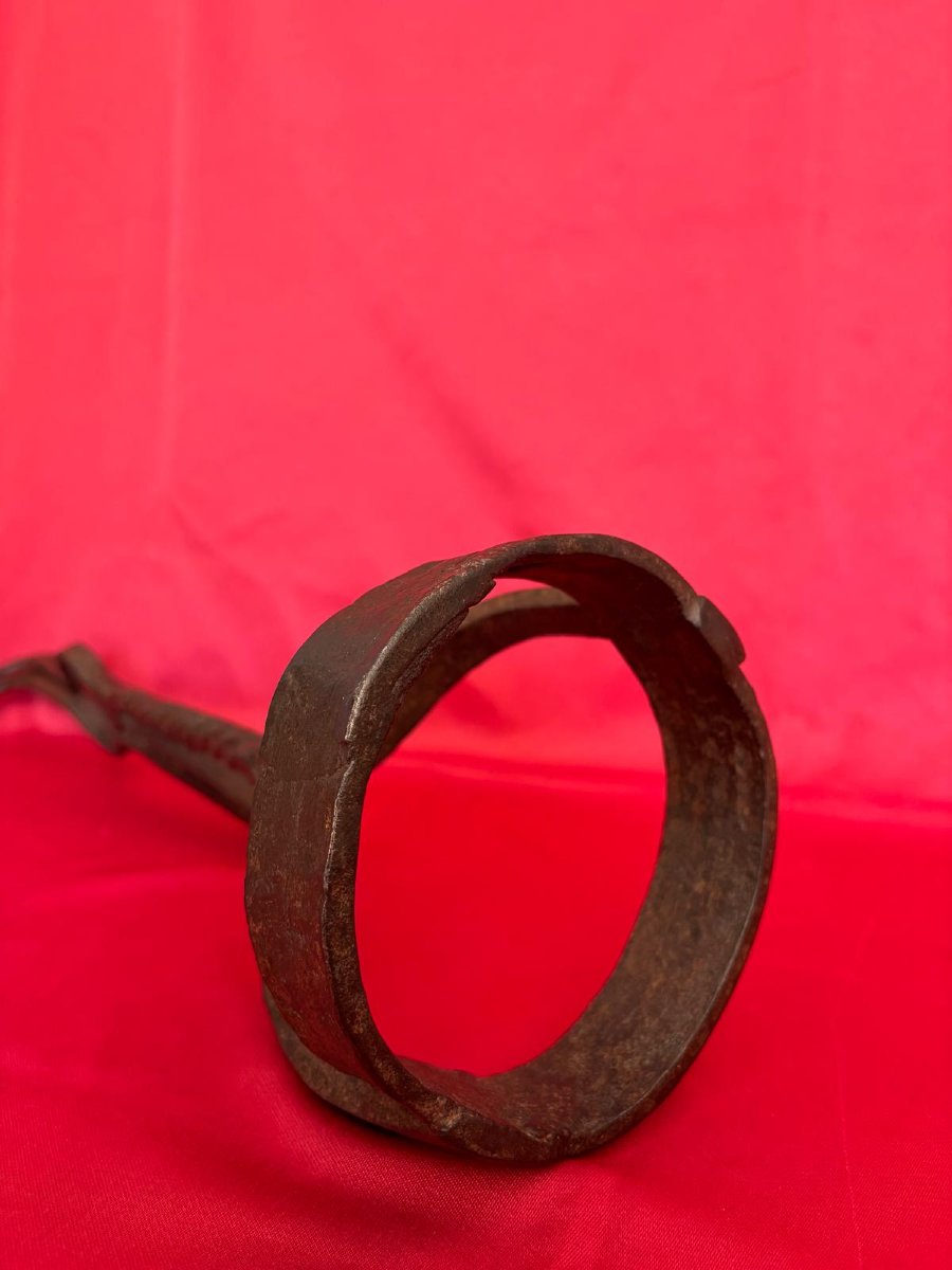 Wrought Iron Candlestick 18-19th Century-photo-2