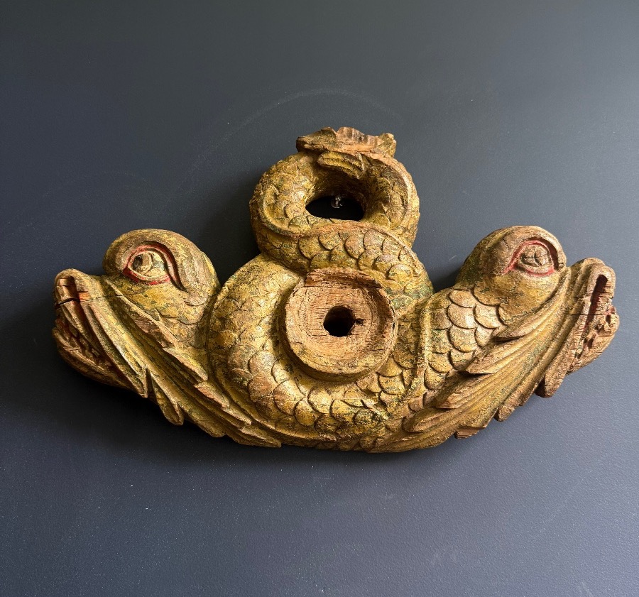 Polychrome Oak Barrel Lock, Alsace, Circa 1700