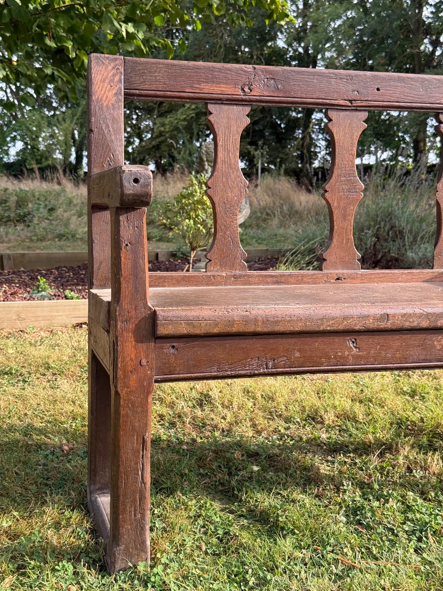Oak Bench—northern France Or Normandy, 17th Century -photo-2