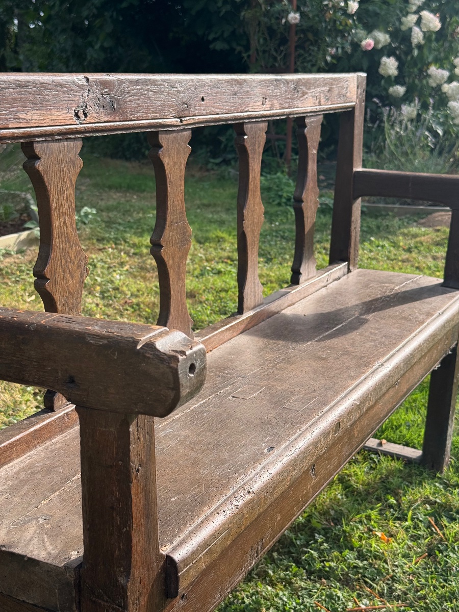 Oak Bench—northern France Or Normandy, 17th Century -photo-3